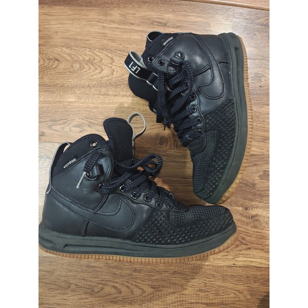 Nike Lunar Force 1 Duck Boots Men's Size 8.5 Black Sneakers Shoes Watershield